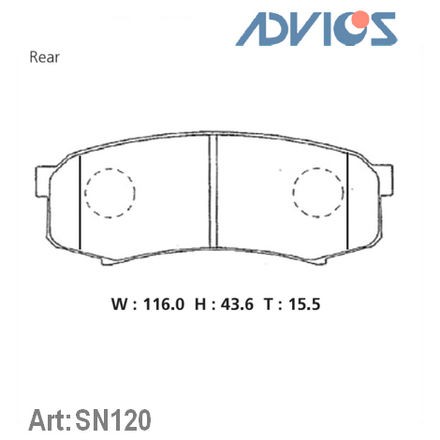 ADVICS Колодки тормозные SN120