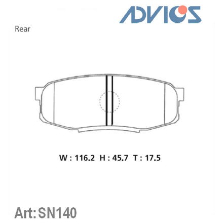 ADVICS Колодки тормозные SN140