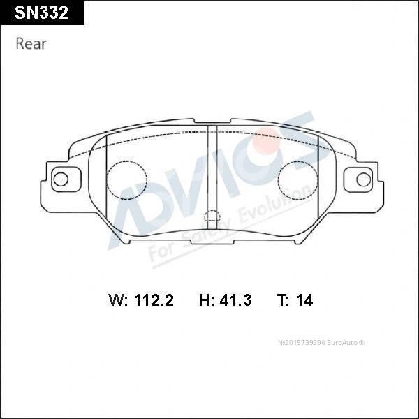 ADVICS Колодки тормозные SN332