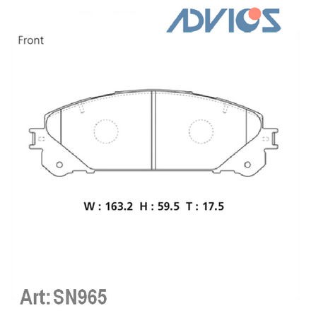 ADVICS Колодки тормозные SN965