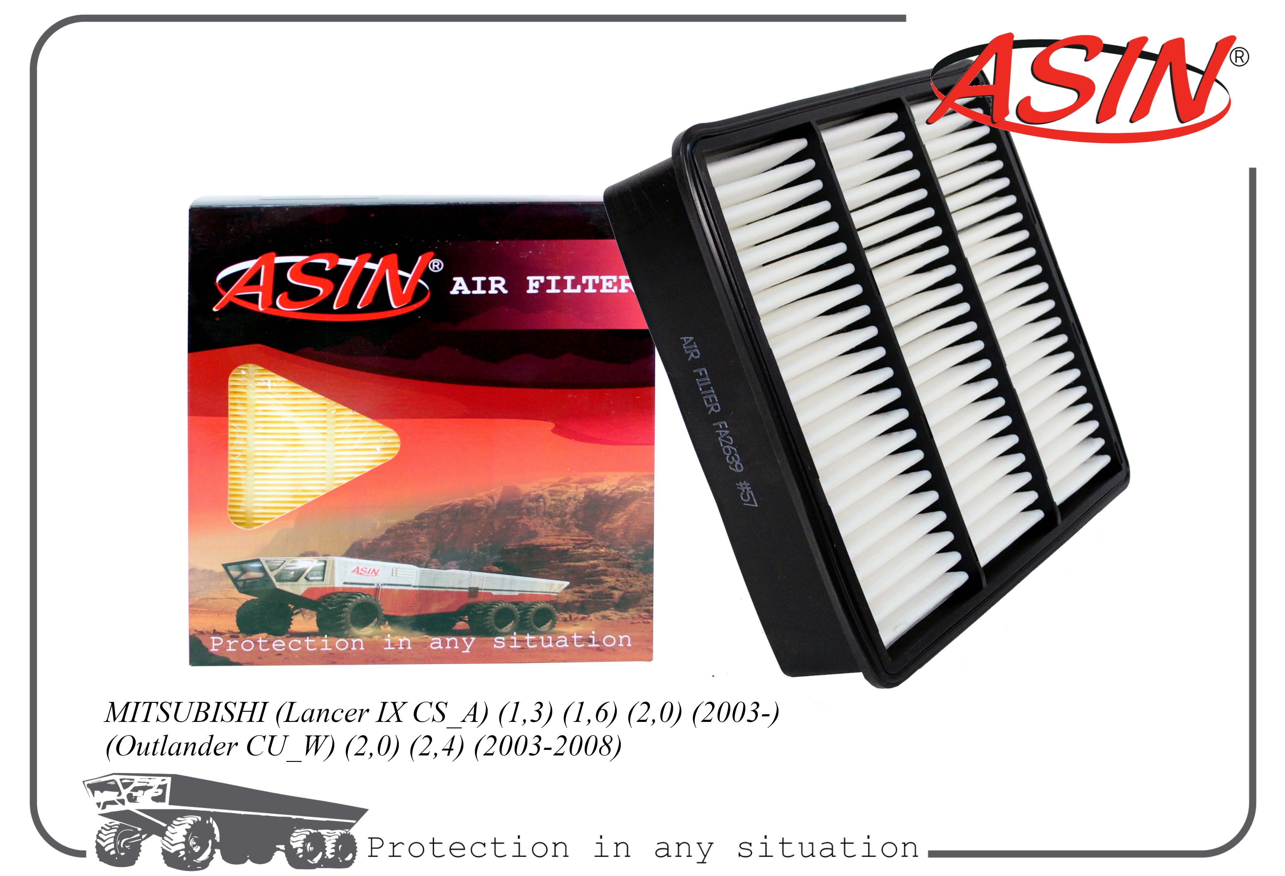 ASIN Фильтр воздушный ASINFA2639