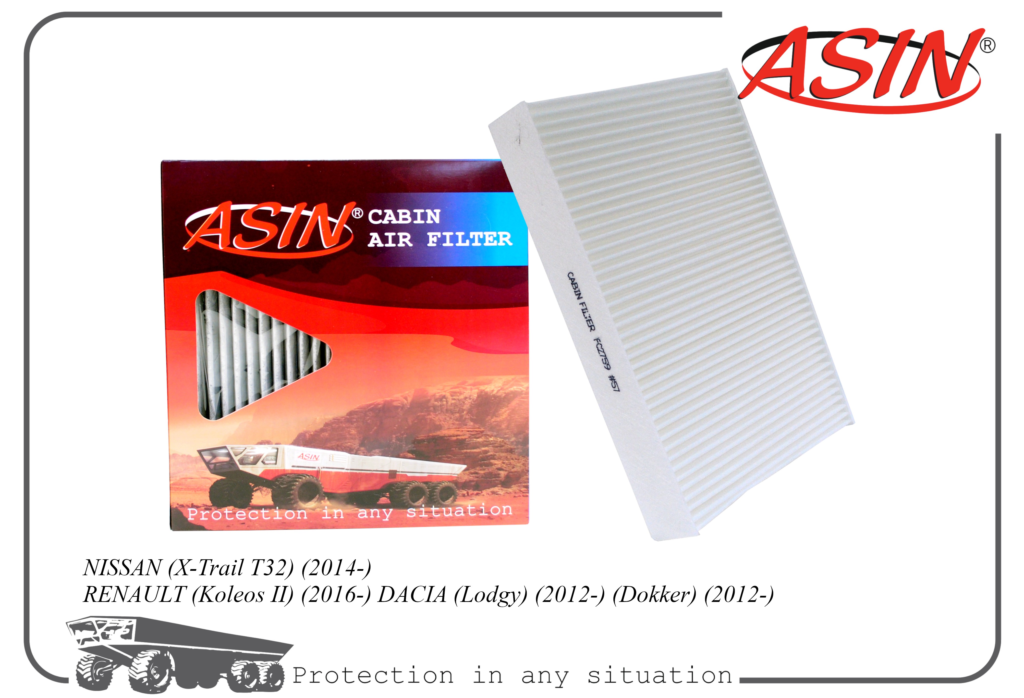 ASIN Фильтр салона ASINFC2759
