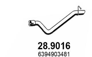 ASSO 289016 - труба выхлопная, место установки сзади