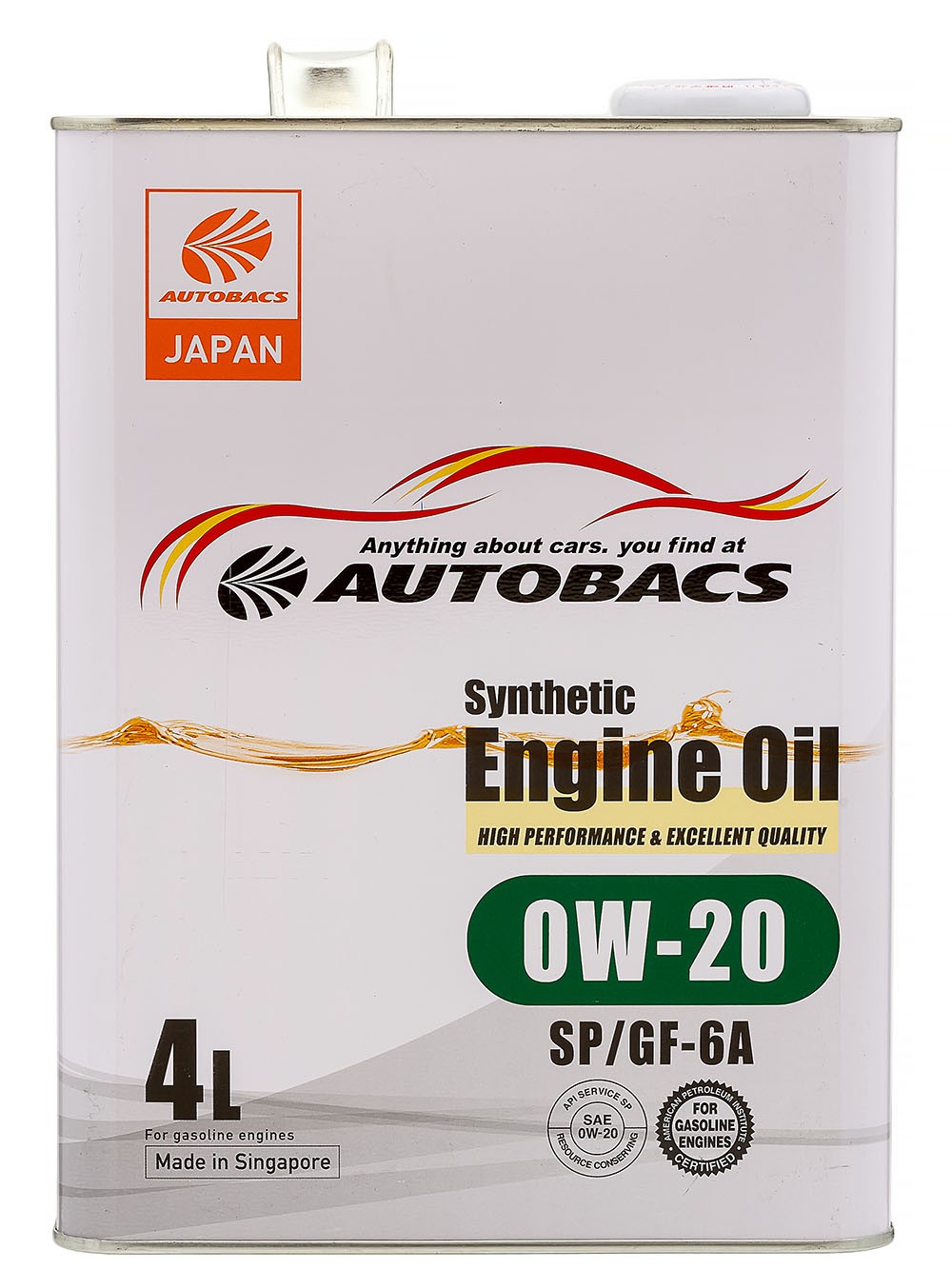 AUTOBACS a00032424 - моторное масло, вязкость 0W-20, объем 4 л
