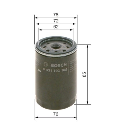 BOSCH Фильтр масляный 0451103105