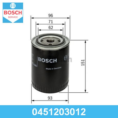 BOSCH Фильтр масляный 0451203012