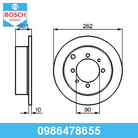 BOSCH Диск тормозной 0986478655