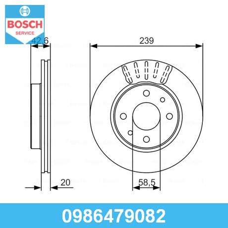 BOSCH Диск тормозной 0986479082