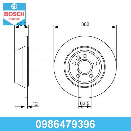BOSCH Диск тормозной 0986479396