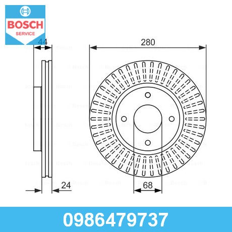 BOSCH Диск тормозной 0986479737