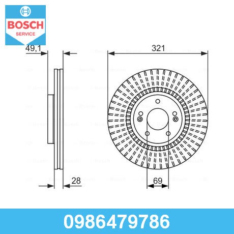 BOSCH Диск тормозной 0986479786
