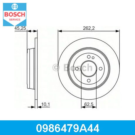 BOSCH Диск тормозной 0986479A44