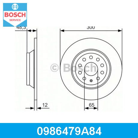 BOSCH Диск тормозной 0986479A84