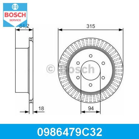BOSCH Диск тормозной 0986479C32