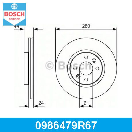 BOSCH Диск тормозной 0986479R67