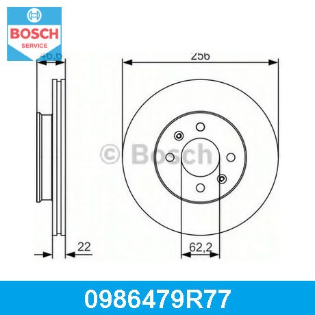 BOSCH Диск тормозной 0986479R77