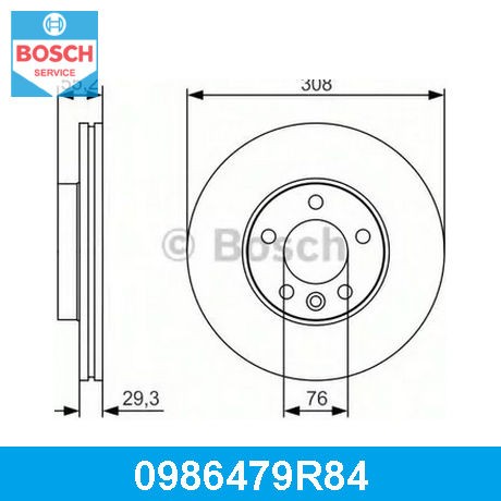 BOSCH Диск тормозной 0986479R84