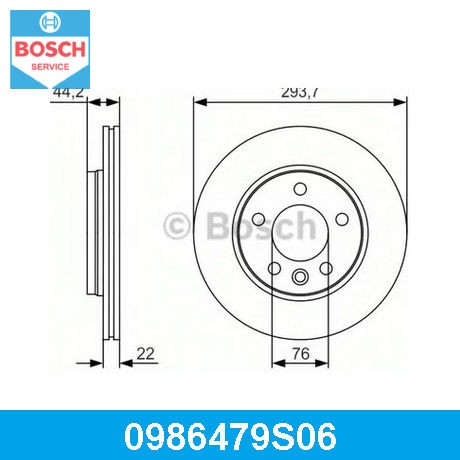 BOSCH Диск тормозной 0986479S06