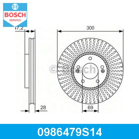 BOSCH Диск тормозной 0986479S14