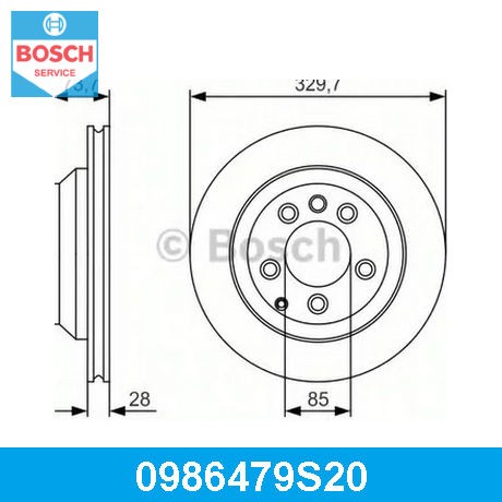 BOSCH Диск тормозной 0986479S20