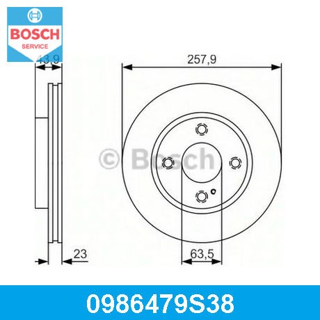 BOSCH Диск тормозной 0986479S38
