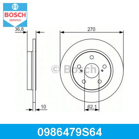 BOSCH Диск тормозной 0986479S64