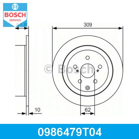 BOSCH Диск тормозной 0986479T04