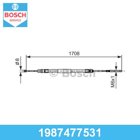 BOSCH Трос тормоза стояночного 1987477531