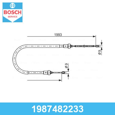 BOSCH Трос тормоза стояночного 1987482233