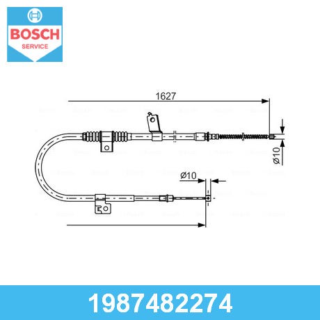 BOSCH Трос тормоза стояночного 1987482274