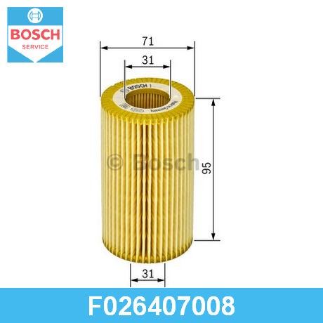 BOSCH Фильтр масляный F026407008