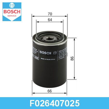 BOSCH Фильтр масляный F026407025