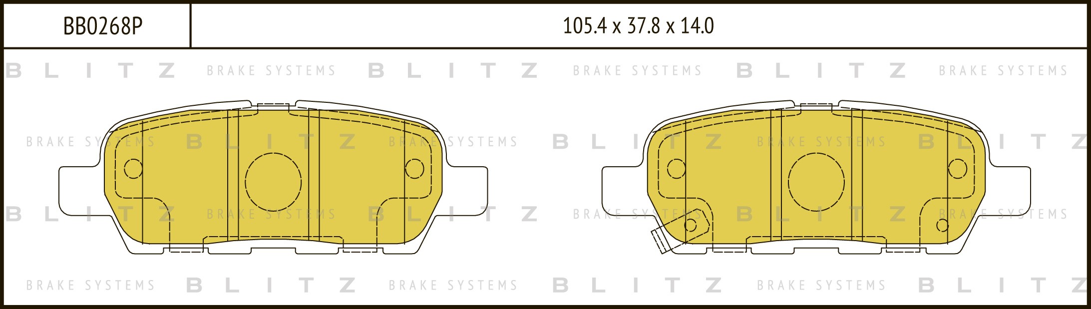 BLITZ Колодки тормозные BB0268P