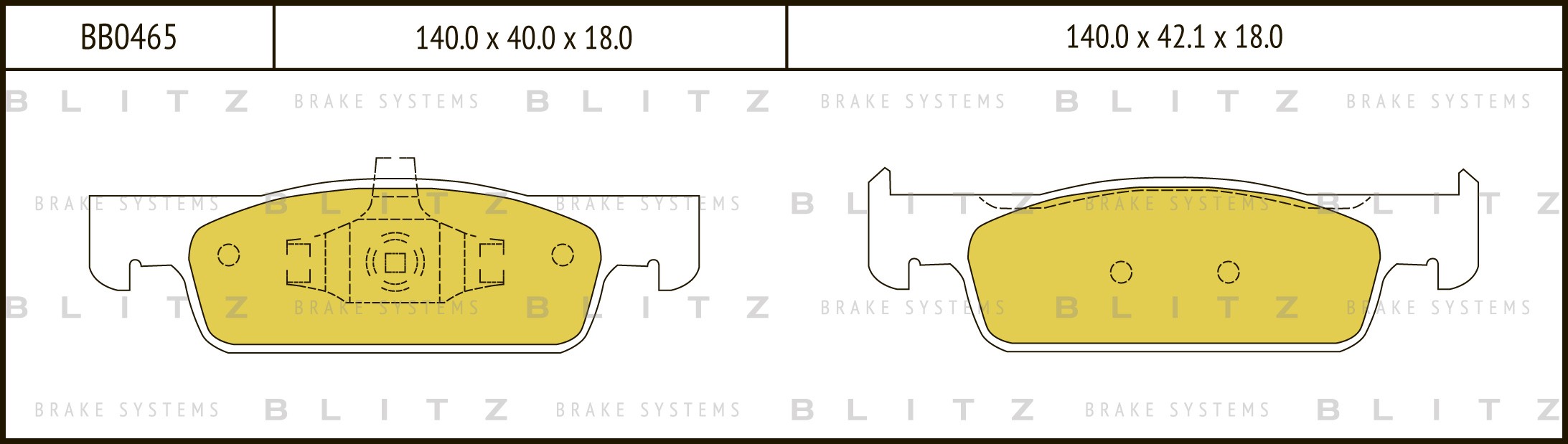 BLITZ Колодки тормозные BB0465