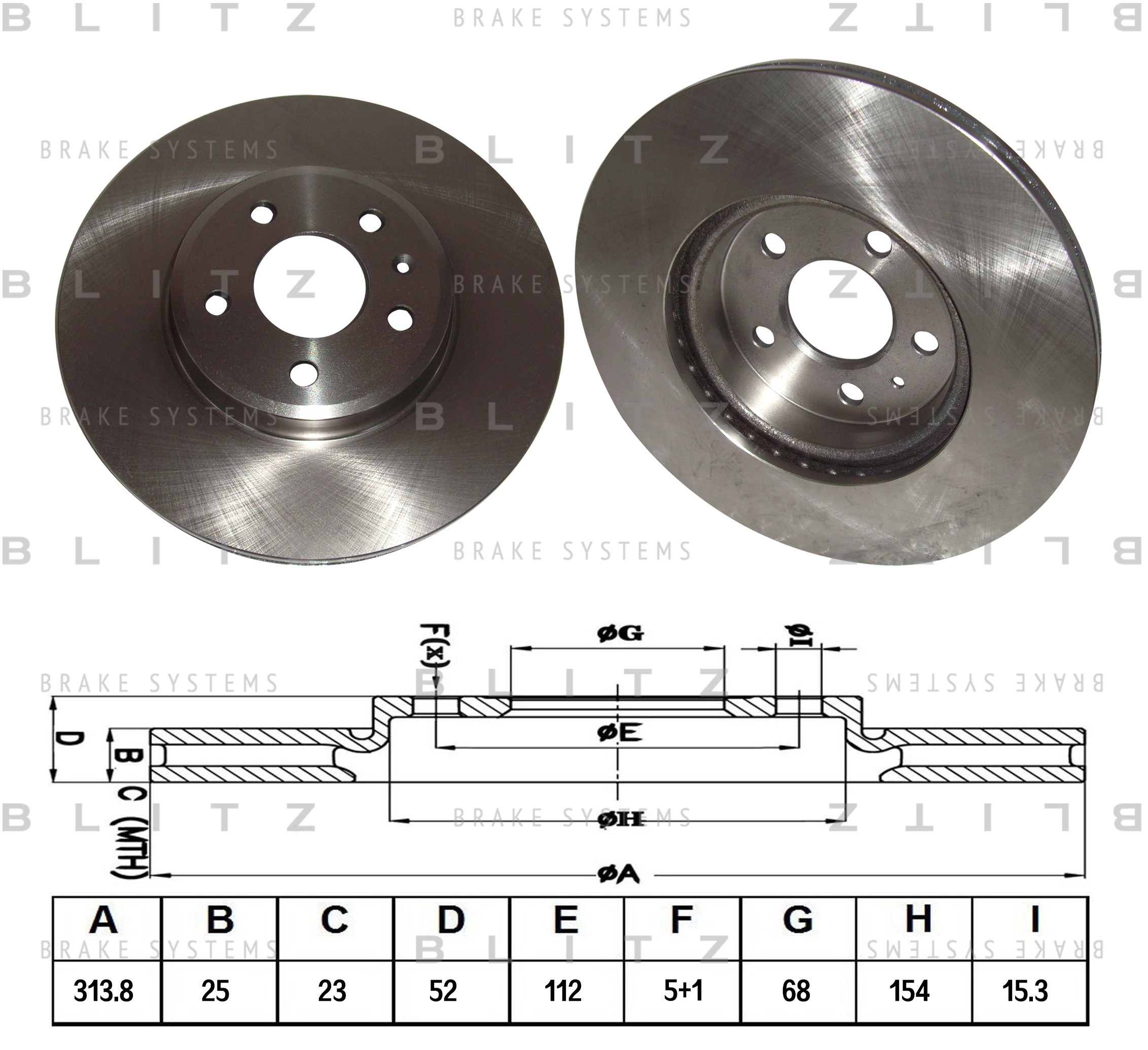 BLITZ Диск тормозной BS0282