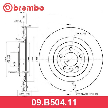 BREMBO Диск тормозной 09B50411