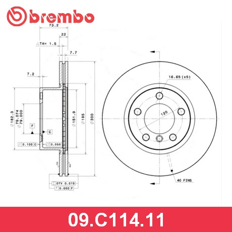 BREMBO Диск тормозной 09C11411
