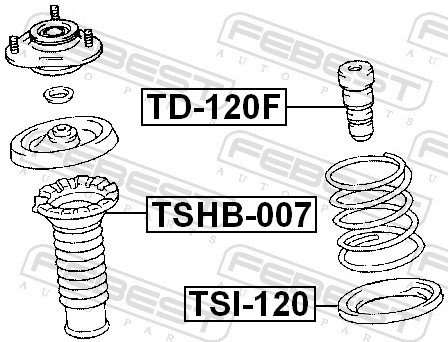 FEBEST Пыльник амортизатора TSHB007