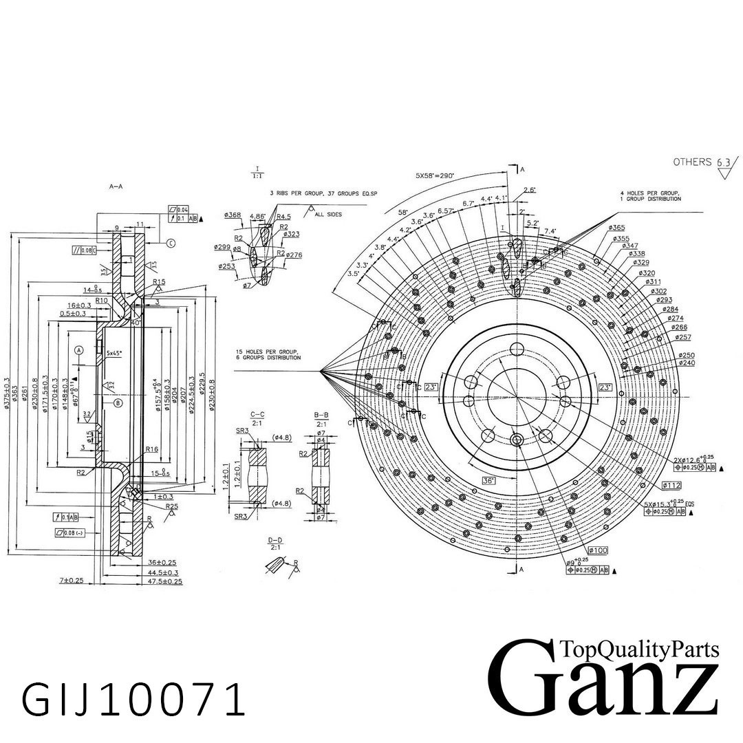 GANZ Диск тормозной GIJ10071