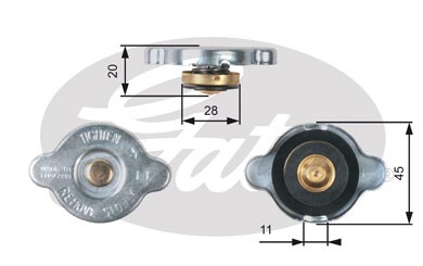GATES Крышка радиатора RC133