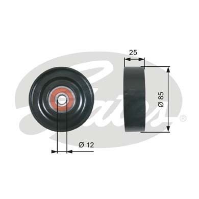 GATES Ролик натяжной T36087