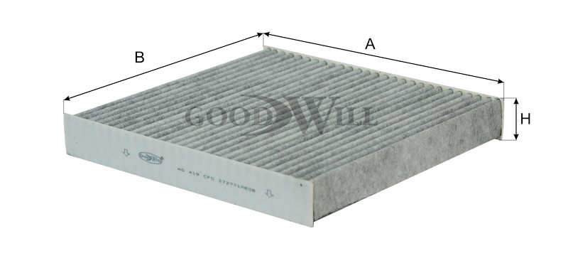 GOODWILL Фильтр салона угольный AG419CFC