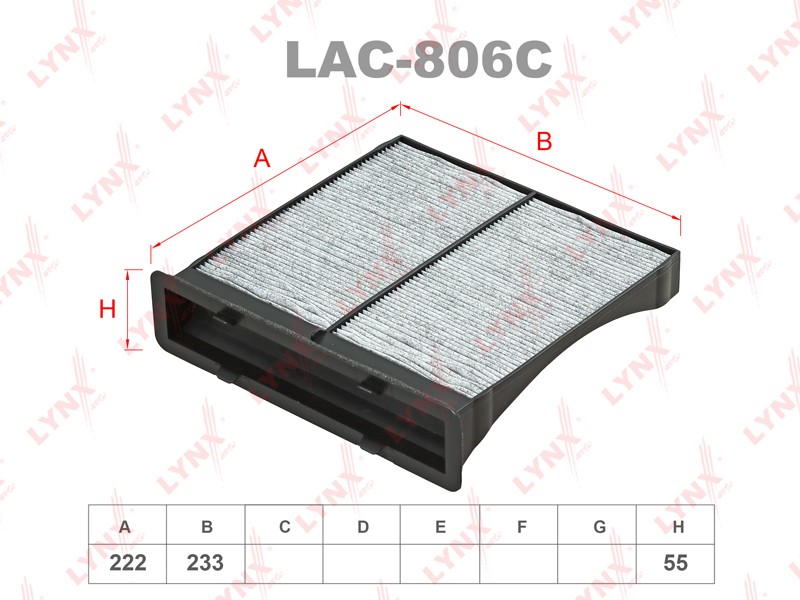LYNX Фильтр салона угольный LAC806C