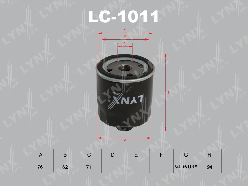 LYNX Фильтр масляный LC1011