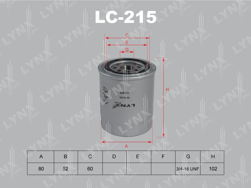 LYNX Фильтр масляный LC215