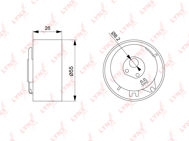 LYNX Ролик натяжной PB1240