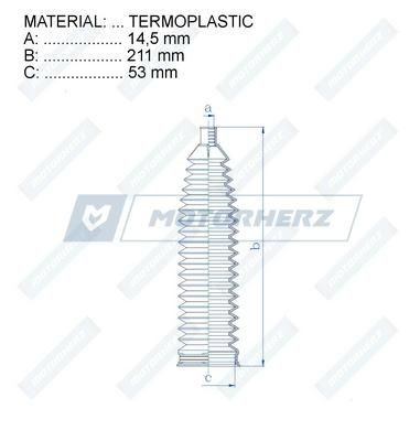 MOTORHERZ rdz0054mg - пыльник рейки рулевой