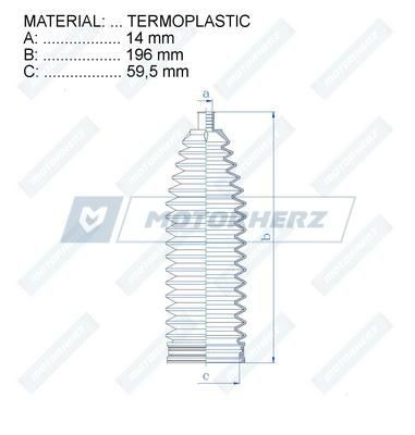 MOTORHERZ Пыльник рейки рулевой RDZ0587MG