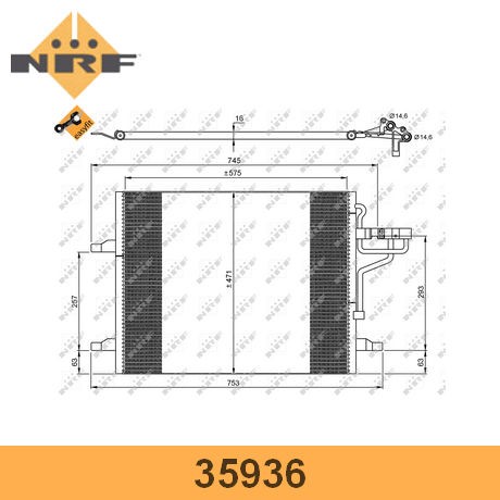 NRF Радиатор кондиционера 35936