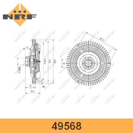 NRF Вискомуфта вентилятора 49568